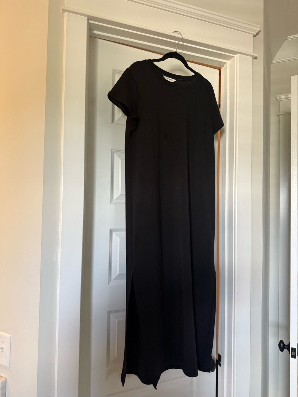 Spanx Air Essentials T-shirt  Maxi Dress- Black Large $98